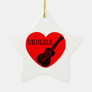 Ukulele Love Keramisch Ornament
