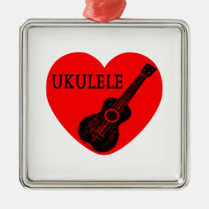 Ukulele Love Metalen Ornament