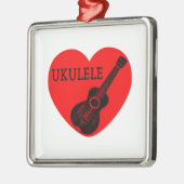 Ukulele Love Metalen Ornament (Links)