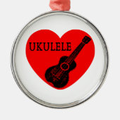 Ukulele Love Metalen Ornament (Voorkant)