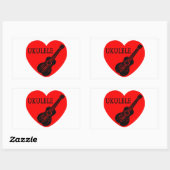Ukulele Love Rechthoekige Sticker (Vel)