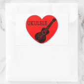 Ukulele Love Rechthoekige Sticker (Tas)
