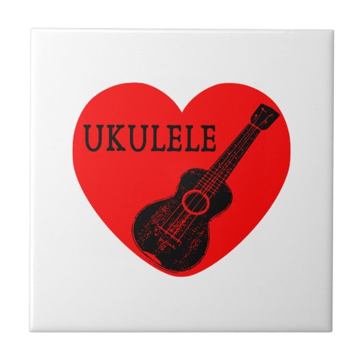 Ukulele Love Tegeltje (Voorkant)