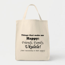 Ukulele maakt me gelukkig tote bag