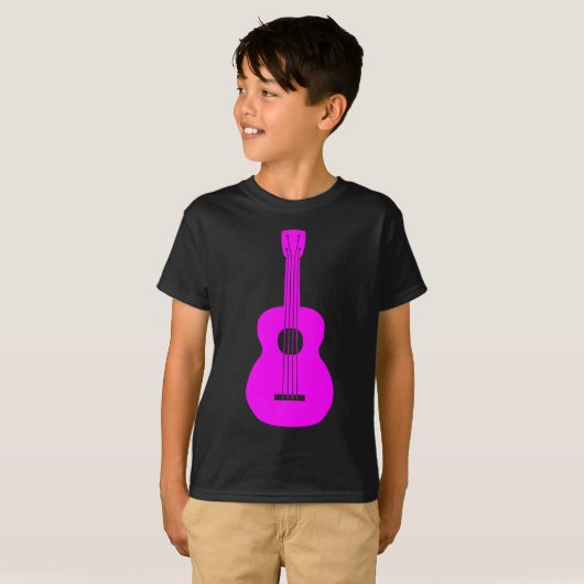 Ukulele - Magenta T-shirt (Voorkant volledig)