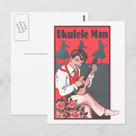 Ukulele Man Briefkaart (Voorkant / Achterkant)