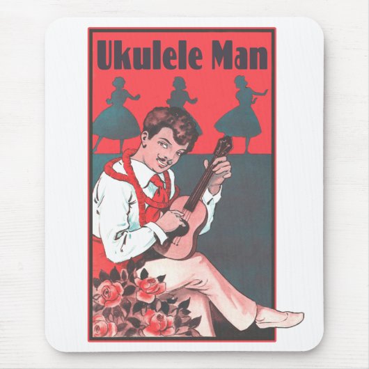 Ukulele Man Mousepad Muismat (Voorkant)