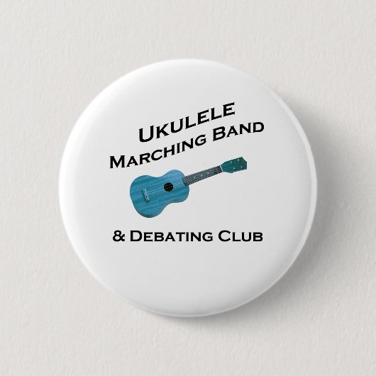 Ukulele Marching Band & Debating Club Ronde Button 5,7 Cm (Voorkant)