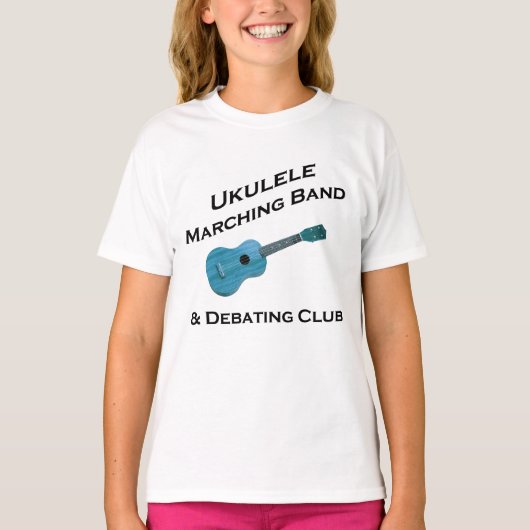 Ukulele Marching Band & Debating Club T-shirt (Voorkant)