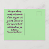 Ukulele Merry Kerstmis en Happy Nieuwjaar Briefkaart (Achterkant)