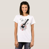 Ukulele met bloemen Gift T-shirt (Voorkant volledig)