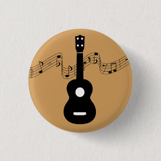 Ukulele met Muzieknoten Ronde Button 3,2 Cm