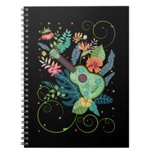 Ukulele Music Flowers Hawaii Notitieboek