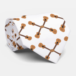 Ukulele Music Instrument (wit) Stropdas