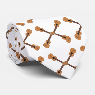 Ukulele Music Instrument (wit) Stropdas