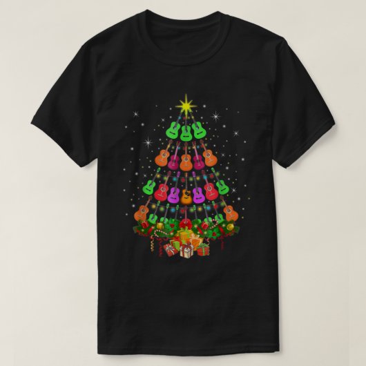 Ukulele Music Uke Mele Kalikimaka Christmas Tree S T-shirt (Design voorkant)