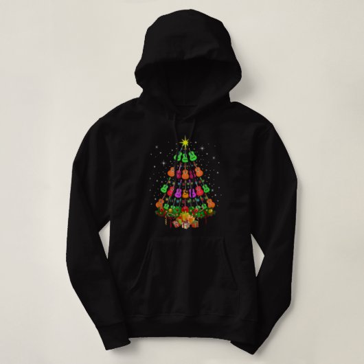 Ukulele Music Uke Mele Kalikimaka - kerstboom S Hoodie (Design voorkant)