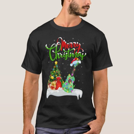 Ukulele Music   Xmas Decorations Santa Ukulele Chr T-shirt (Voorkant)