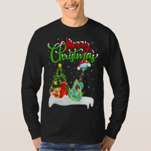 Ukulele Music Xmas Lighting Santa Ukulele Christma T-shirt