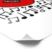 Ukulele Musical Notities Uke Speler Muzikant Foto Afdruk (Hoek)