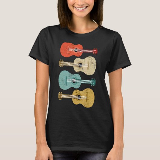 Ukulele Musician Uke Player Retro Ukulele T-shirt (Voorkant)