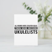 ukulele muziekdesign briefkaart (Staand voorkant)