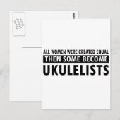 ukulele muziekdesign briefkaart (Voorkant / Achterkant)
