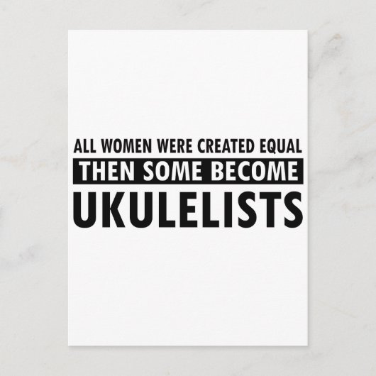 ukulele muziekdesign briefkaart (Voorkant)