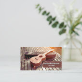 Ukulele Muziekleraar Visitekaartje (Staand voorkant)