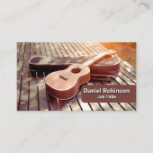 Ukulele Muziekleraar Visitekaartje (Voorkant)