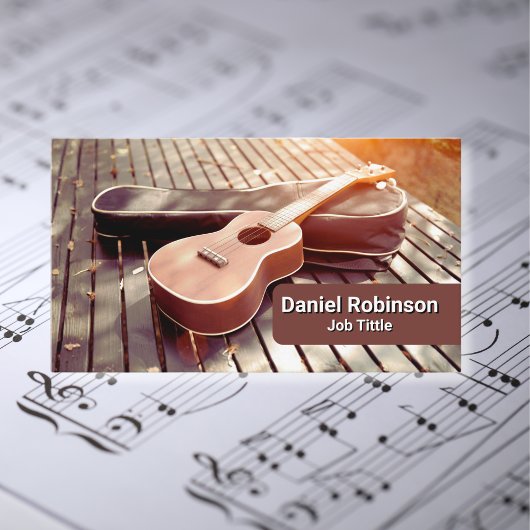 Ukulele Muziekleraar Visitekaartje