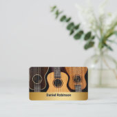 Ukulele Muziekleraar Visitekaartje (Staand voorkant)