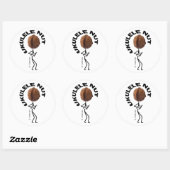 Ukulele Nut Ronde Sticker (Vel)