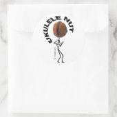 Ukulele Nut Ronde Sticker (Tas)