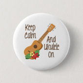Ukulele On Ronde Button 5,7 Cm (Voorkant)