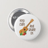 Ukulele On Ronde Button 5,7 Cm (Voorkant /achterkant)