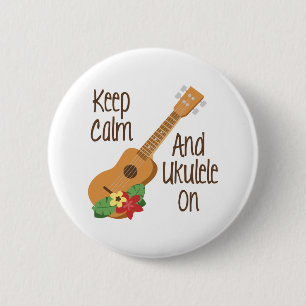 Ukulele On Ronde Button 5,7 Cm