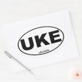 Ukulele Ovale Sticker (Envelop)