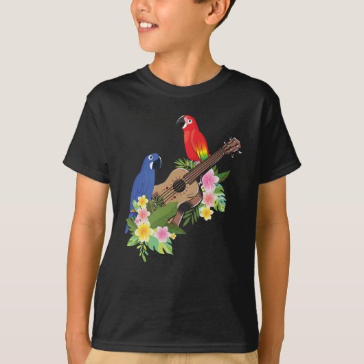 Ukulele Parrot T-shirt (Voorkant)