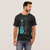 Ukulele Patent, Ukulele T-Shirt, Guitarist Gift T-shirt (Voorkant volledig)