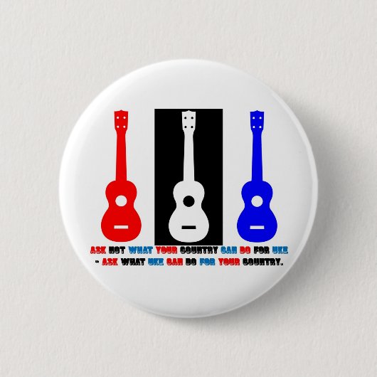 Ukulele Patriotisme Ronde Button 5,7 Cm (Voorkant)