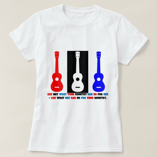 Ukulele Patriotisme T-shirt (Design voorkant)