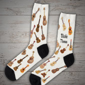 Ukulele patroon met naam sokken