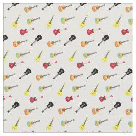 Ukulele Pattern Simple & Cute Musical Stof