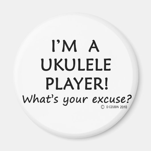 Ukulele Player Excuseert u Magneet (Voorkant)