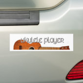 Ukulele Player Magazine Logo Bumpersticker (Op auto)