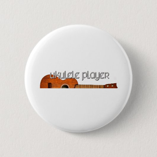 Ukulele Player Magazine Logo Ronde Button 5,7 Cm (Voorkant)
