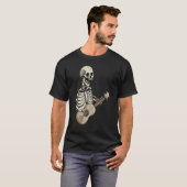 Ukulele Player Retro Skull Skeleton Ukulele Guitar T-shirt (Voorkant volledig)