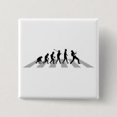 Ukulele Player Vierkante Button 5,1 Cm (Voorkant)