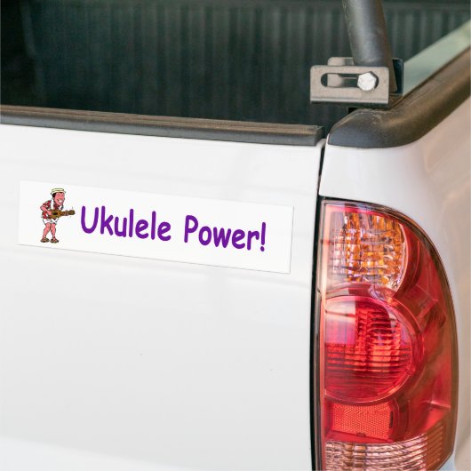 Ukulele Power! Bumpersticker (Op Truck)